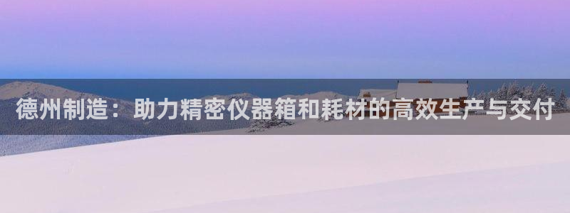 天宏娱乐丁叔：德州制造：助力精密仪器箱和耗材的高效生产与交付