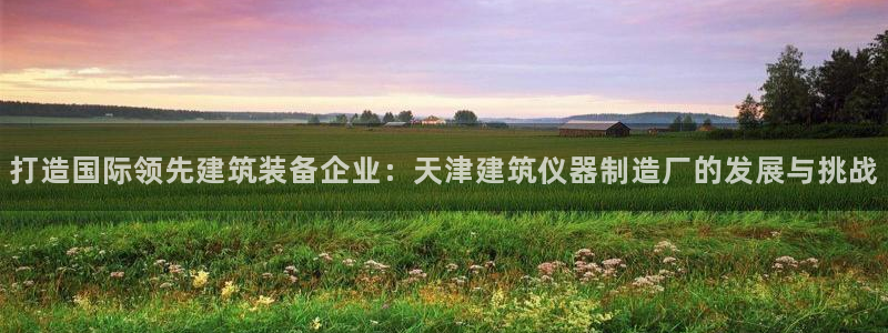 天宏娱乐传媒：打造国际领先建筑装备企业：天津建筑仪器制造厂的