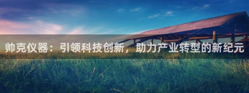 天宏娱乐k OO判官：帅克仪器：引领科技创新，助力产业转型的