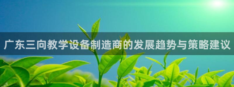 天亿娱乐宏发团队：广东三向教学设备制造商的发展趋势与策略建议